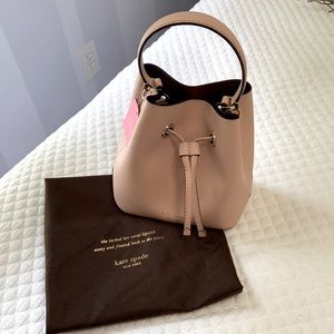 NWT Kate Spade rosy cheeks  Eva bucket leather bag